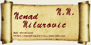 Nenad Milurović vizit kartica